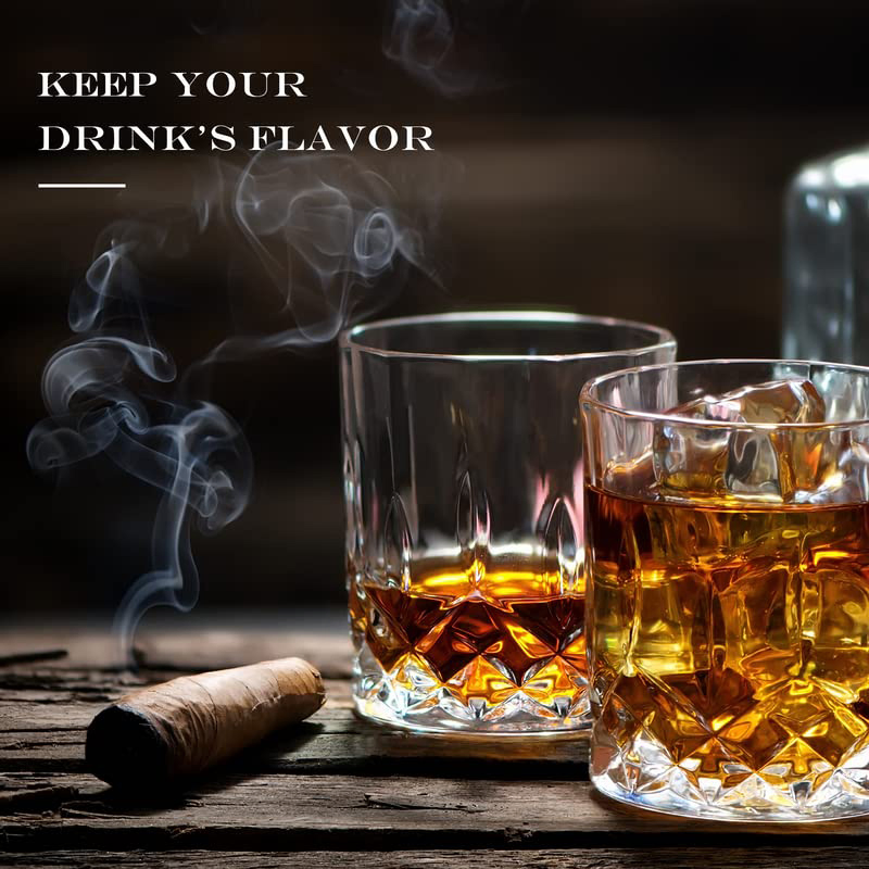 Custom Logo Whiskey Stone Gift Set Chilling Whisky Rocks with Whisky Glasses Wooden Box for Men Husband