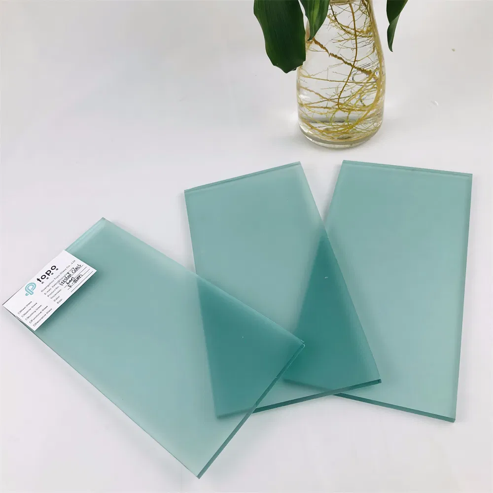 4mm-12mm F Green No Handprint Anti Slip Acid Etched Frosted Glass (FG-TP)