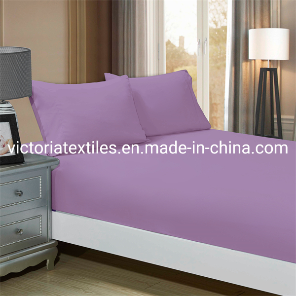 Deep Pocket Fitted Bed Sheet with Pillowcases, 20+ Colors