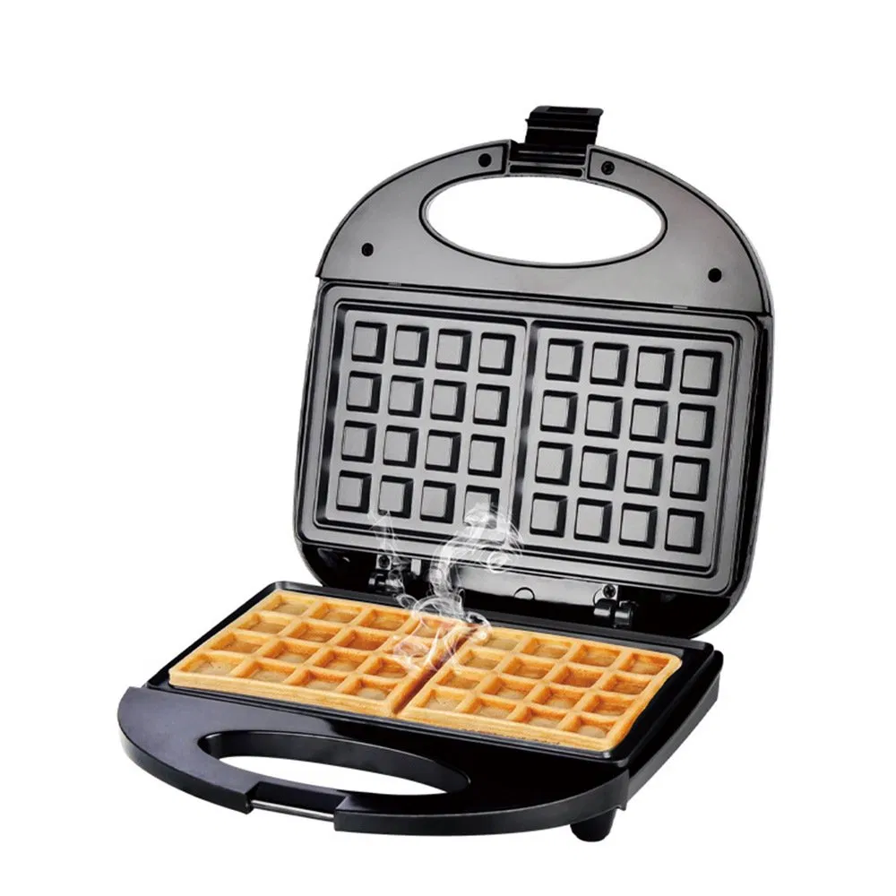 Versatile 2-Slice Non-Stick Electric Sandwich & Waffle Maker with Cool-Touch Handle Easy-Clean Household Breakfast Grill