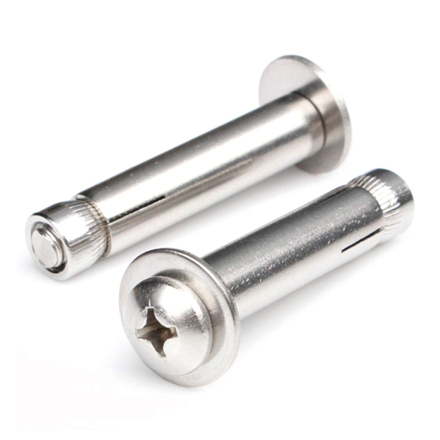 OEM Wholesales Expansion Screw Bolts M8 Stainless Steel Flat Head Cross Expansion Screws Sleeve Bolts Heavy Duty Fixed Anchors