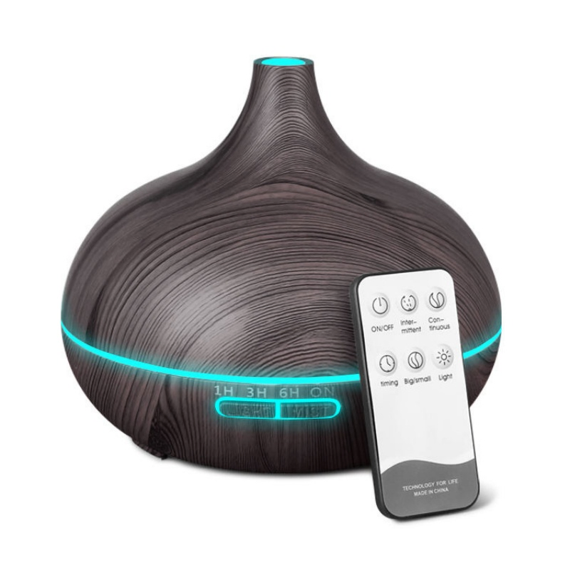 Wood Grain Essential Oil Humidifier Air Cleaner Lamp Ultrasonic Cool Mist Humidifier