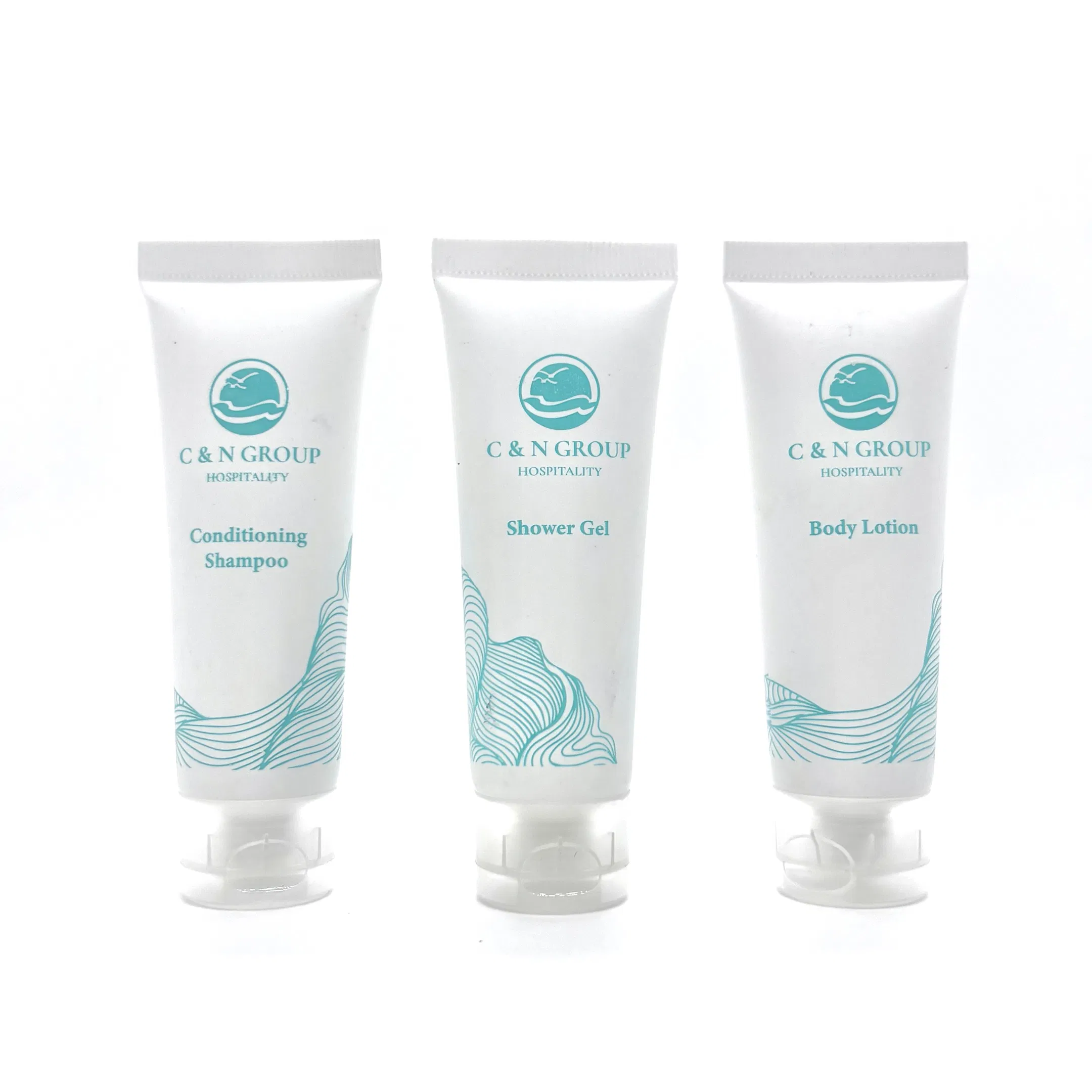 30ml White PE Tube Shampoo Three-Piece Set with Transparent Frosted Flip Cap 02