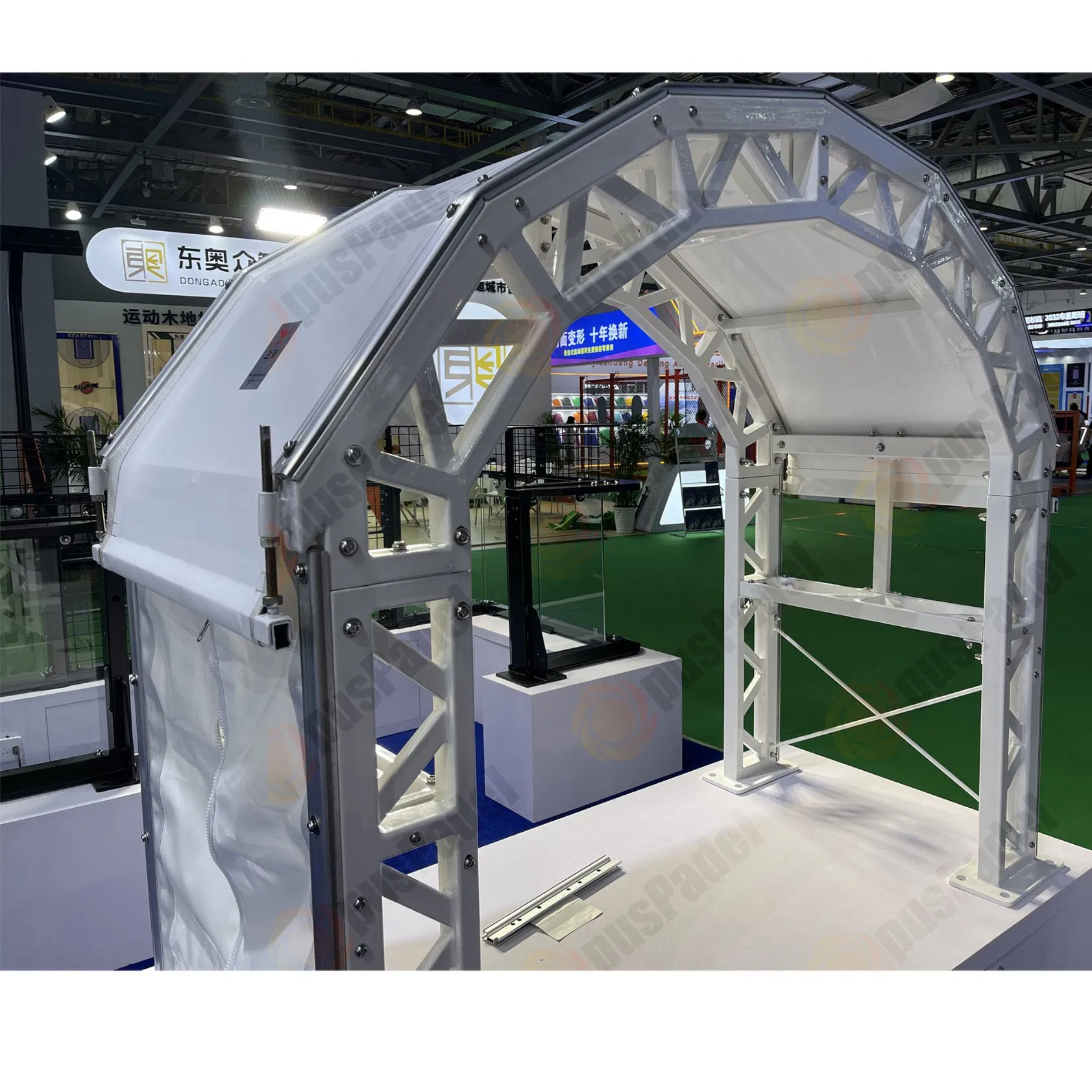 Techo De Padel Big Temporary Outdoor Basketball Court Metal Roof Tent Warehouse Tent with Solid Wall
