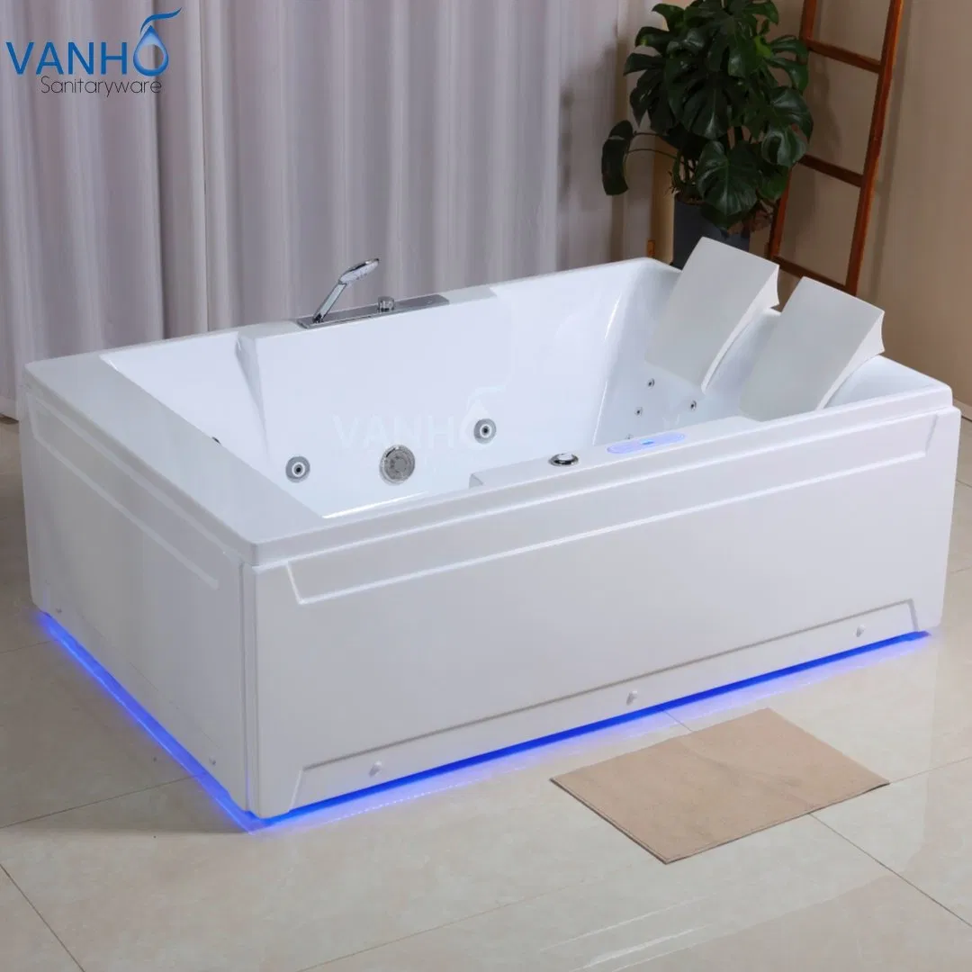 Угловая акриловая ванна с гидромассажем и ароматерапией