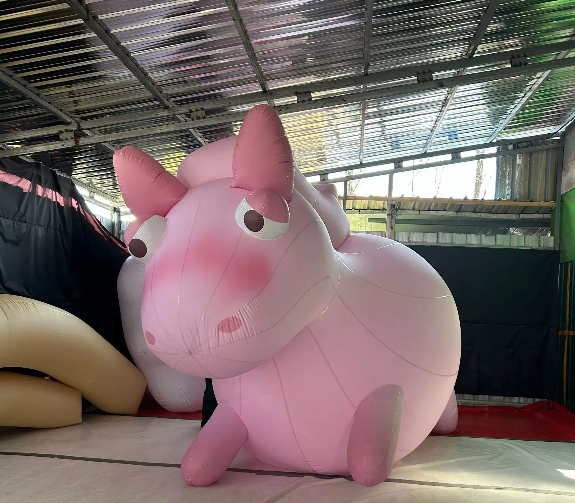 Boyi Inflatable Pink Unicorn Cartoon Inflatable Sleeping Unicorn Horse