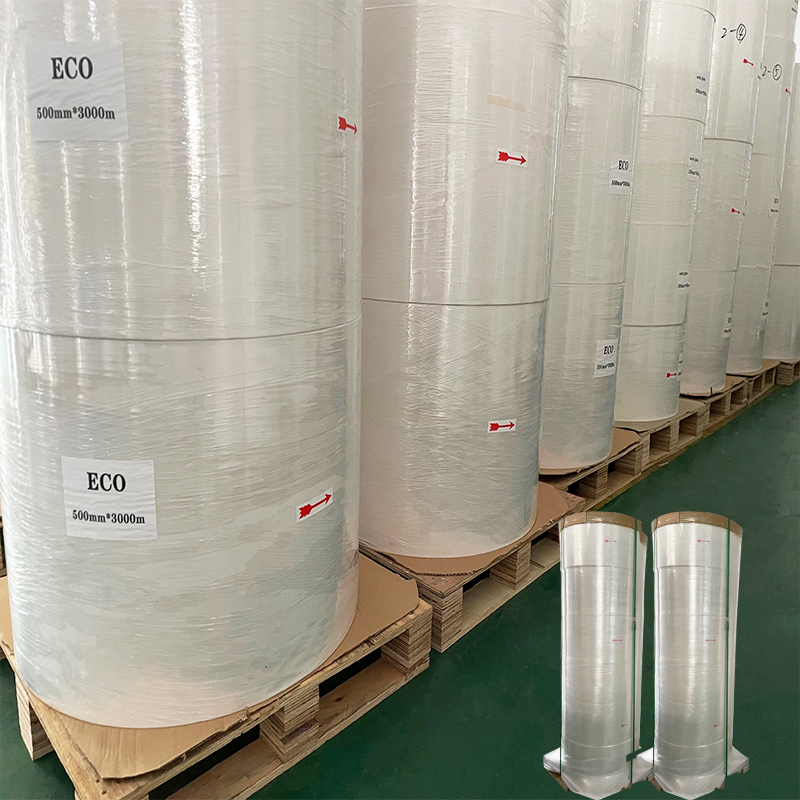 Jumbo Roll Label Material Self Adhesive 80GSM Semi Gloss Paper Double Liner