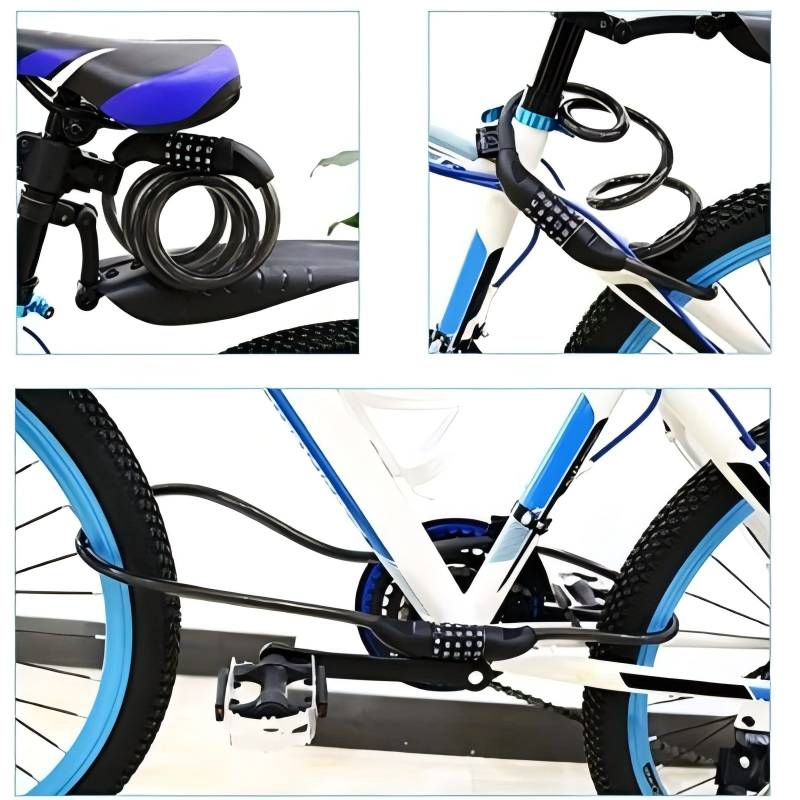 Universal Protective Bike Locking Steel Cable Chain Anti-Theft Lock