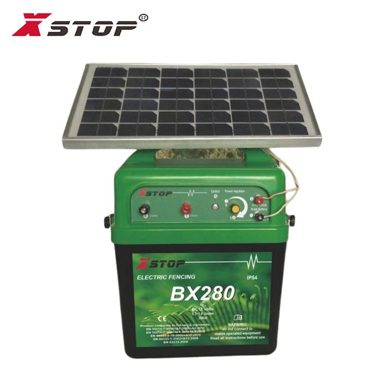 12V Battery Box Powerful Electrical Fencing Energizer with Solar Panel for Livestock Farm