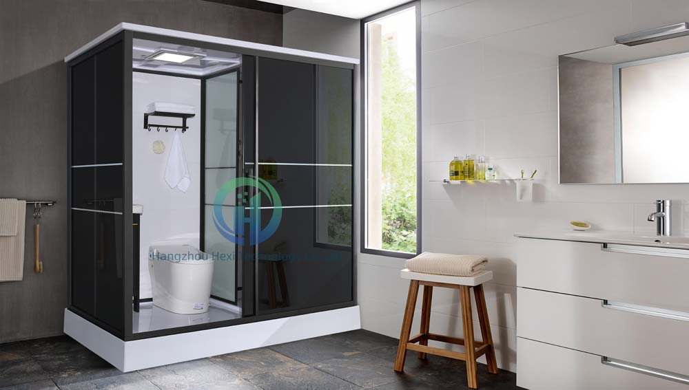 Modern One Bedroom Portable Shower Unit and Prefab with Glass Door