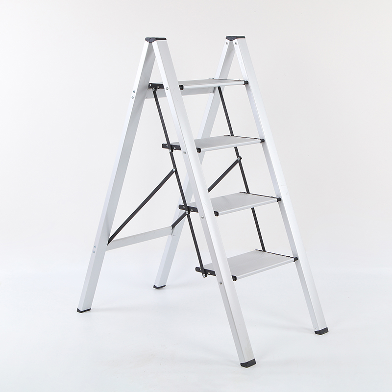 Home Adjustable Flower Rack Aluminum Ladder for 4 Steps Household with Light Weight