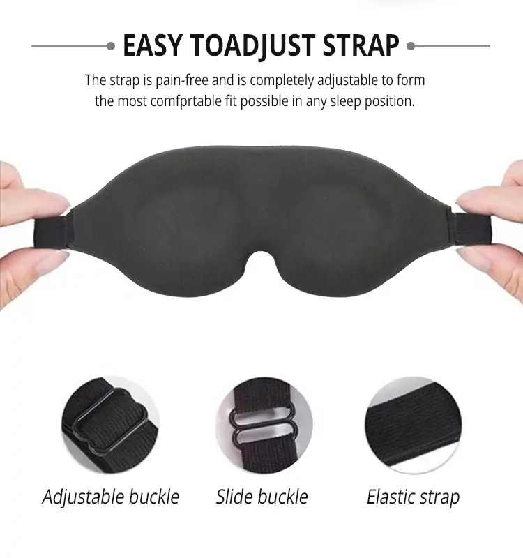 3D Eye Mask Sleep Blindfold with Poly Bag Packaging