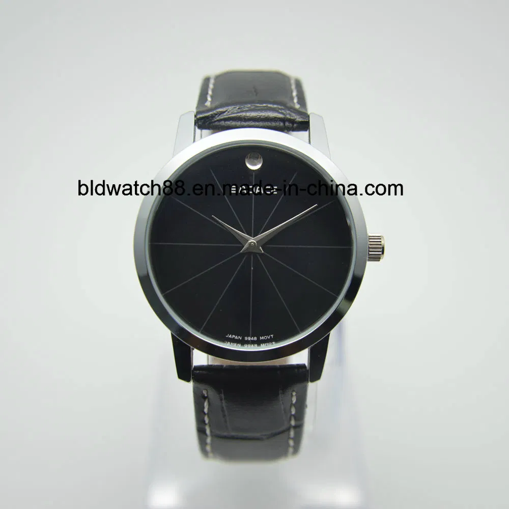 OEM Simple Design Waterproof Watch Silver Round Stainless Steel Watches for Men