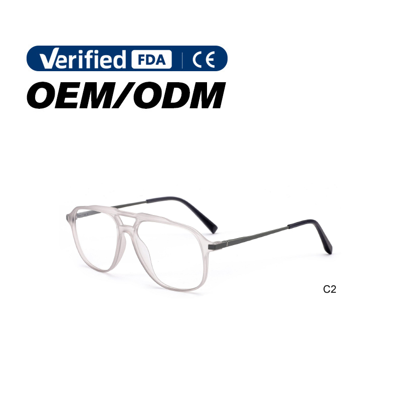 2026 Custom Logo Reading Glasses Double Bridge Plastic Tr90 Glasses with Anti Blue Light Lens