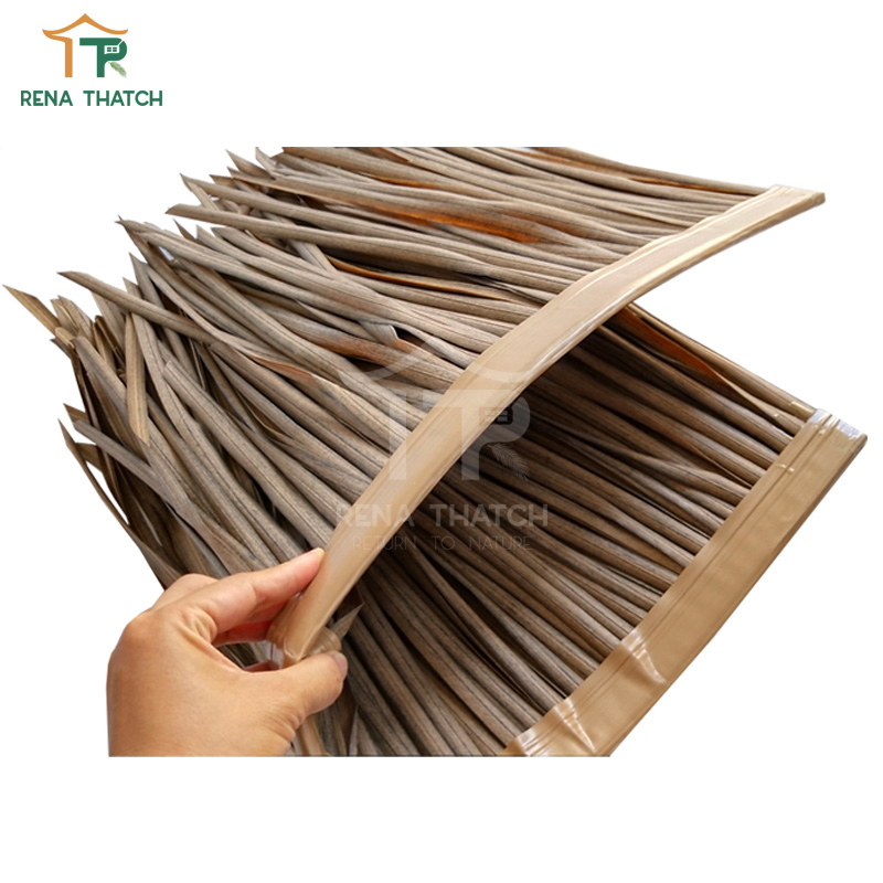 Popular Artificial Palm Tiki Thatch Roof Synthetic Bali Thatch with UV Protection