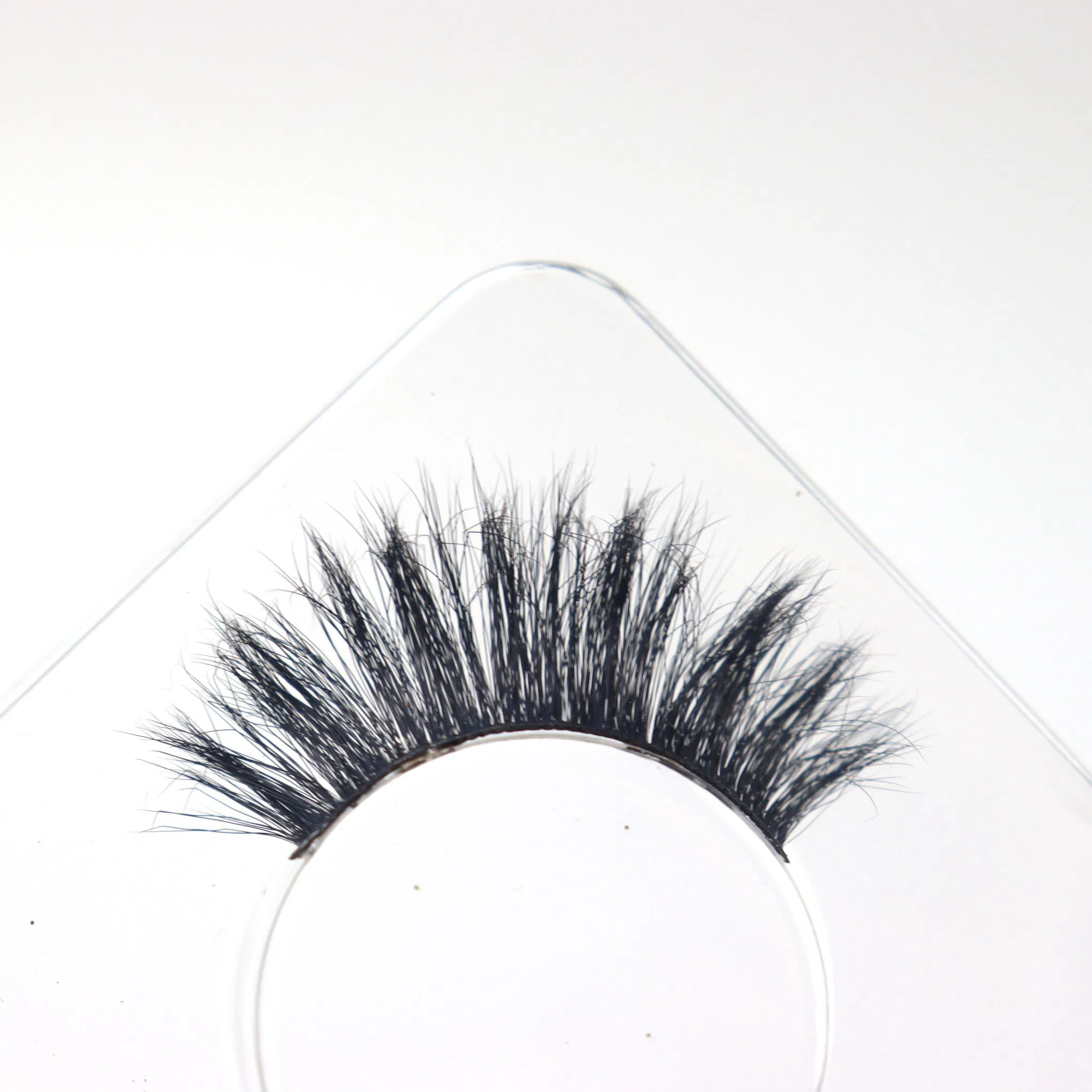 Wholesale Dramatic Fluffy Faux Mink Strip Lashes Invisible Band Eye Lash Natural Look Fluttery False Eyelash with Custom Box
