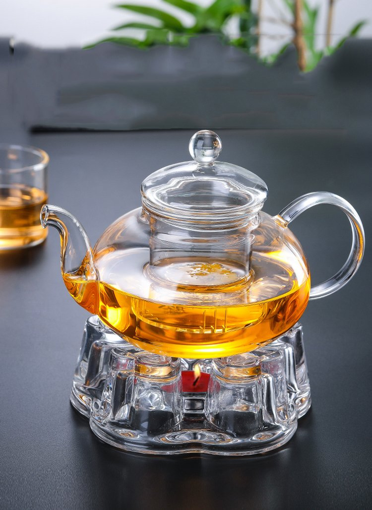 Hemera Glass 400ml 600ml 800ml 1000ml 1200ml Classic Pyrex High Borosilicate Glass Home Use Tea Pot Kettle, Teapot with Glass Lid and Filter