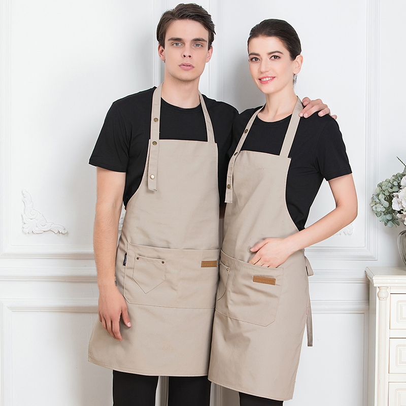 OEM/ODM 20% Cotton 80% Polyester Fiber Dignified Elegant Waiter Apron for Chinese Restaurant