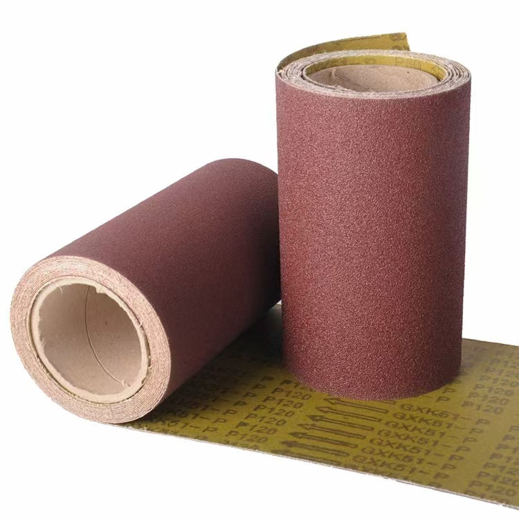Gxk51 Hard Sand Emery Aluminum Oxide Abrasive Paper Sanding Cloth Jumbo Roll for Sander and Grinding Machine