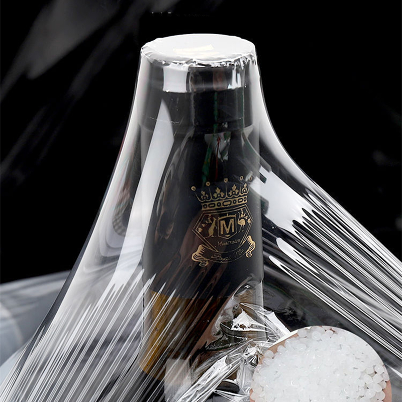 Plastic Film Laminating Food Dispenser Clear Cling Wrap Packaging PE Stretch Film Rolls with Cutter