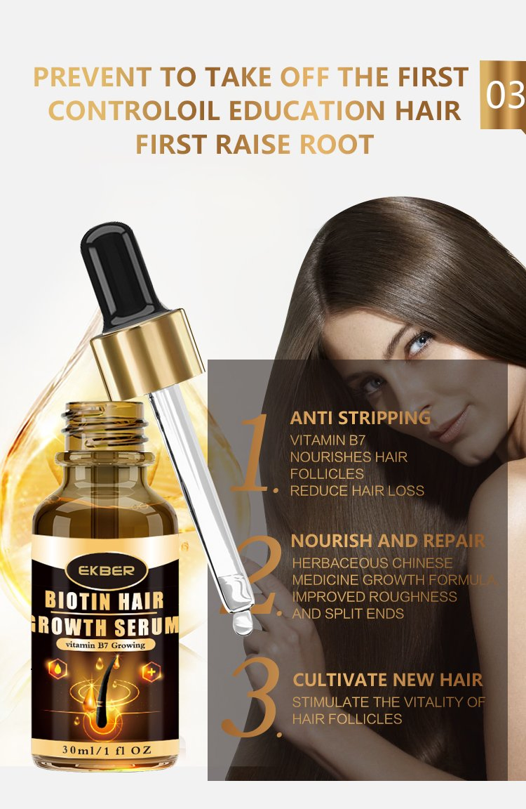 Factory Outlet Herbal Extract Formula Anti-Hair Loss Oil Alopecia Thickening Biotin Hair Growth Serum