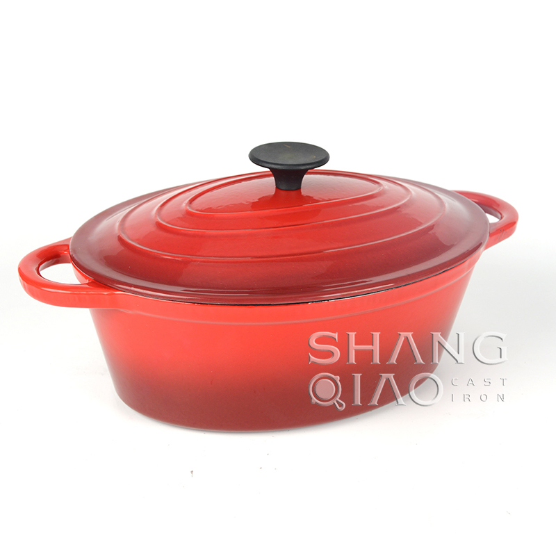 Чугунная эмалированная жаровня-кастрюля