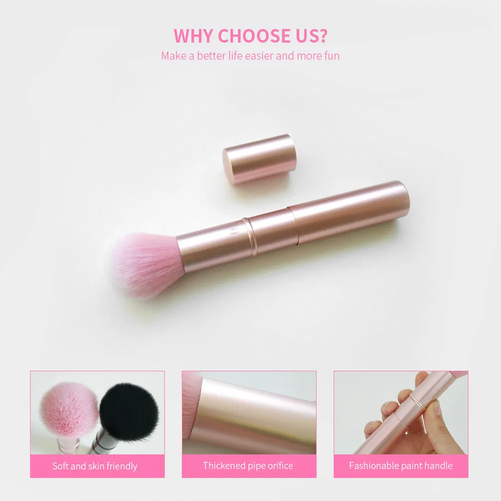 Retractable Cosmetic Makeup Nail Art Travel Face Beauty Blush Brush Single Portable Powder Kabuki Brush