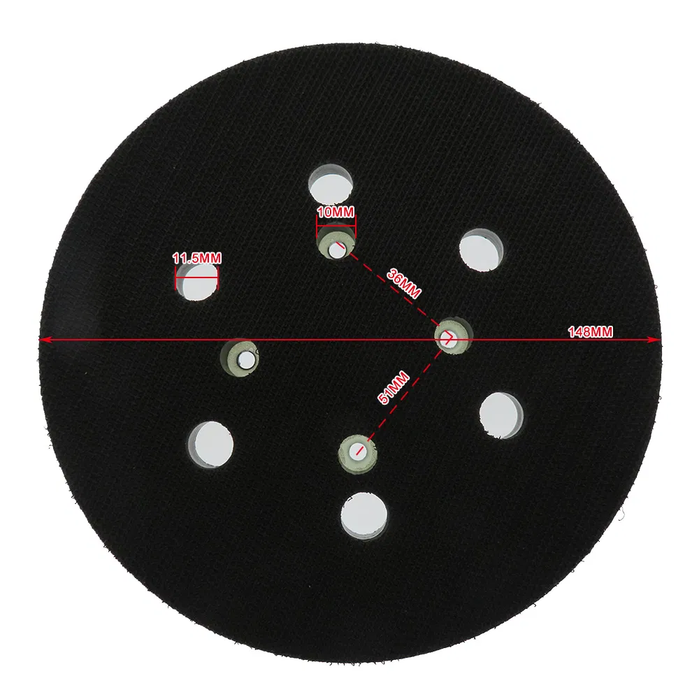 Шлифовальная тарелка 6 дюймов с 10 отверстиями, без пыли