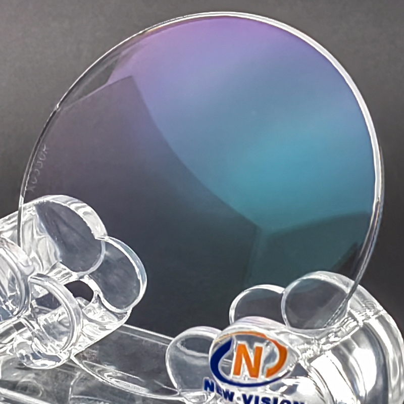 Prescription 1.61 Mr-8 Advanced Colorful Sunfilter Photochromic Blue Anti-Reflection Customized Eyeglasses Lens