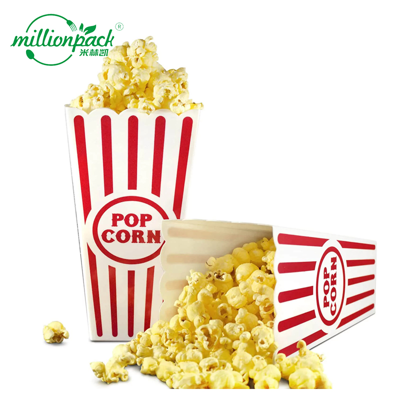 Бумажные ведерки для попкорна из крафт-бумаги