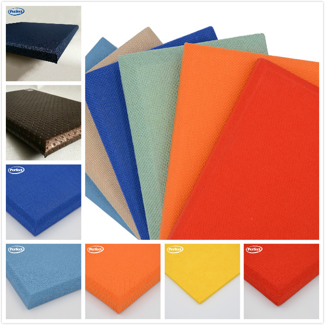 Decoration Wall Panel Sound Absorbing Material Acoustic Glass Wool Panel with Fabric
