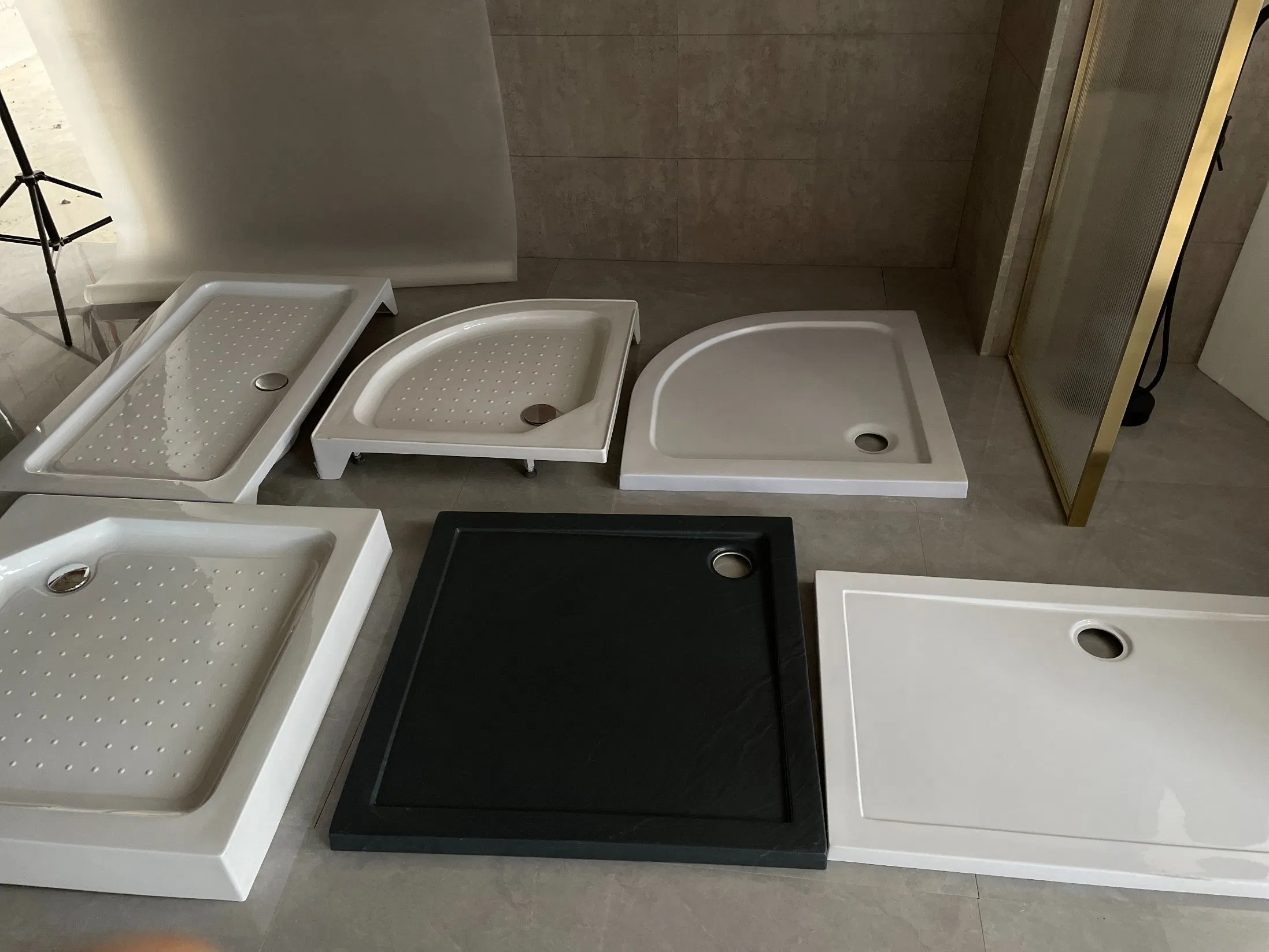Artificial Stone Resin Hotel Shower Pans Shower Floor Base