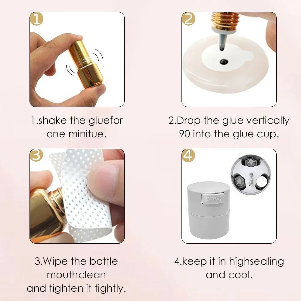 Custom Private Label 0.5-1 Second Fast Drying No Allergetic Low Humidity Eye Eyelash Extension Glue
