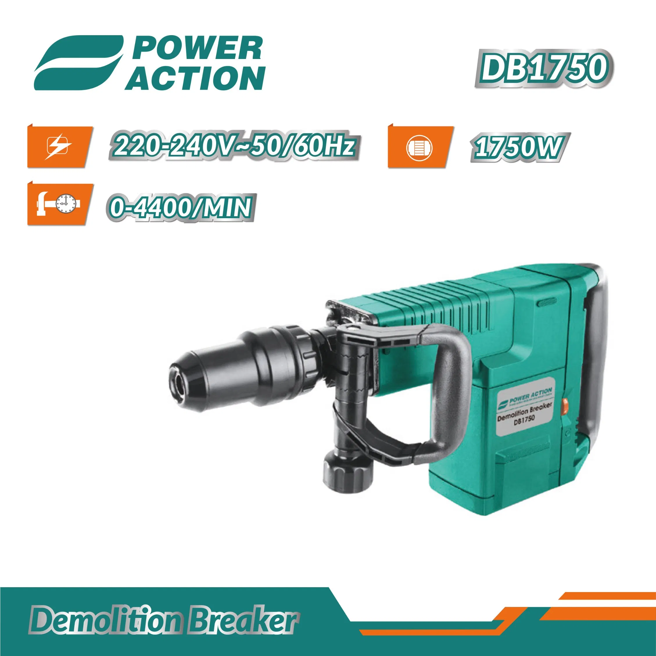 Отбойный молоток электрический SDS Max 1750W