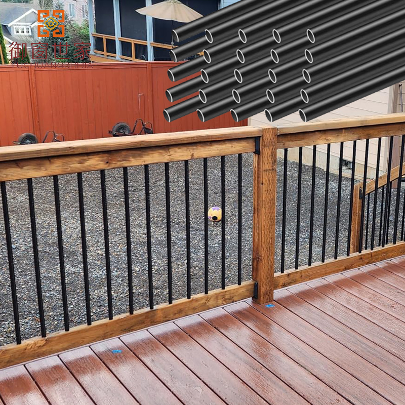 42 Inch Wood and Composite Deck Aluminum Baluster Railing for Vinyl Rail