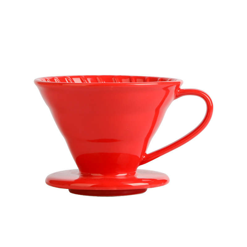 Ceramic Hand-Drip Coffee Filter V60 Cone-Shaped Screw-Type Creative Coffee Cup
