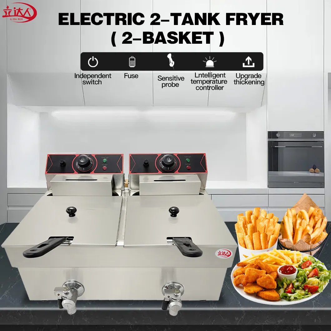 Lida Dual - Cylinder Electric Fryer