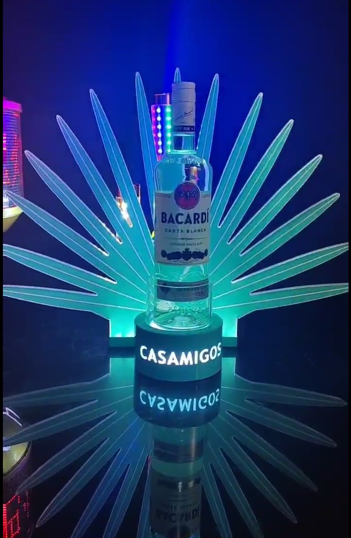 Illuminated LED Wine Display Stand Spirit Glorifier Wine Bottle Presenter