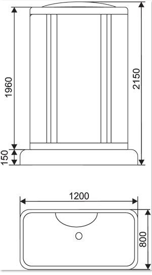 Good Selling Custom Modern Bathroom Glass Portable Steam Shower Room for 120 *80 *215 Cm