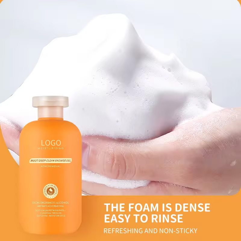 Ditong 300ml Skin Moisturizing Exfoliating Shower Gel Acne Remover Deep Cleaning Shower Gel for Brighter Softer and Smoother