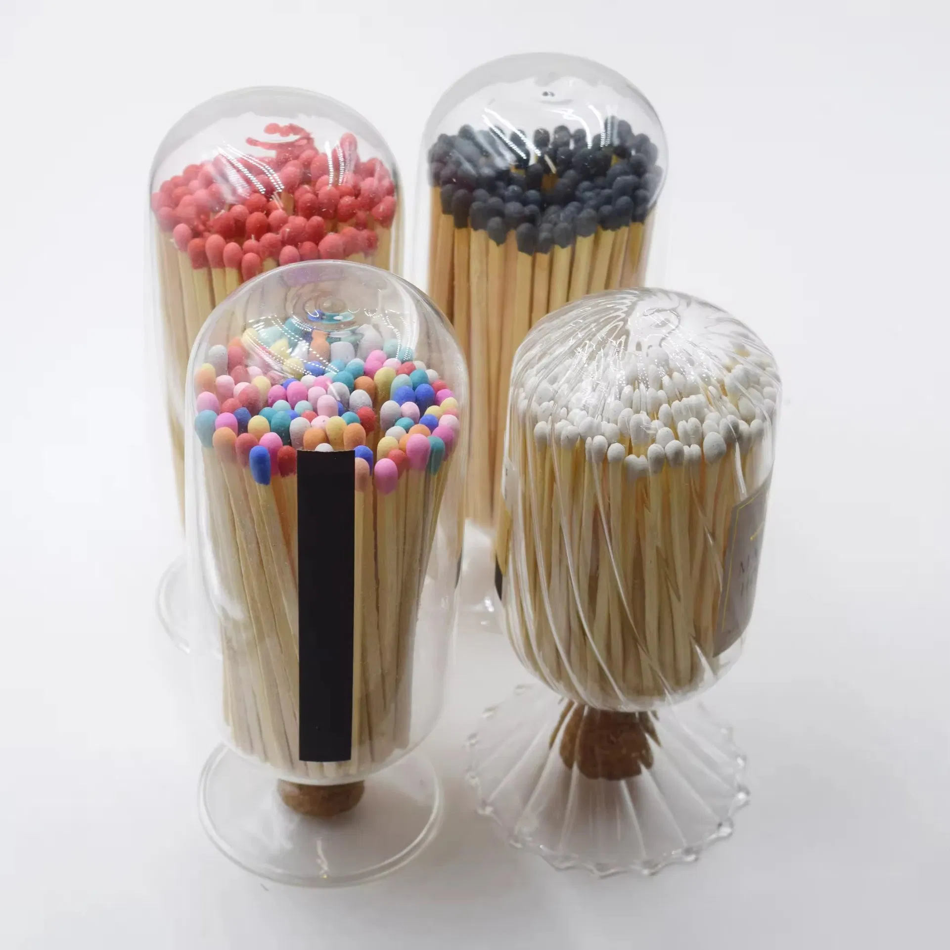 Personalized Glass Jar Matches Wooden Sticks for Home Decor