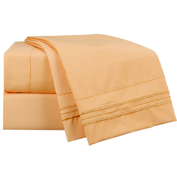 Simple Embroidery 1500 Microfiber Bedding Set