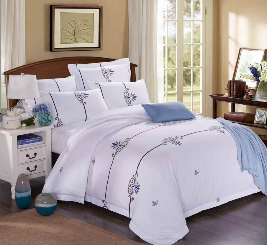 Wholesale Custom 100% Cotton Bedding Sheets Pillowcases Four Piece Set