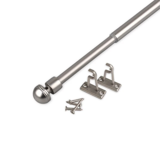 Wholesale Mini Metal Coffee Curtain Rod for Windows Durable Fitting Room Curtain Cafe Rod Pole