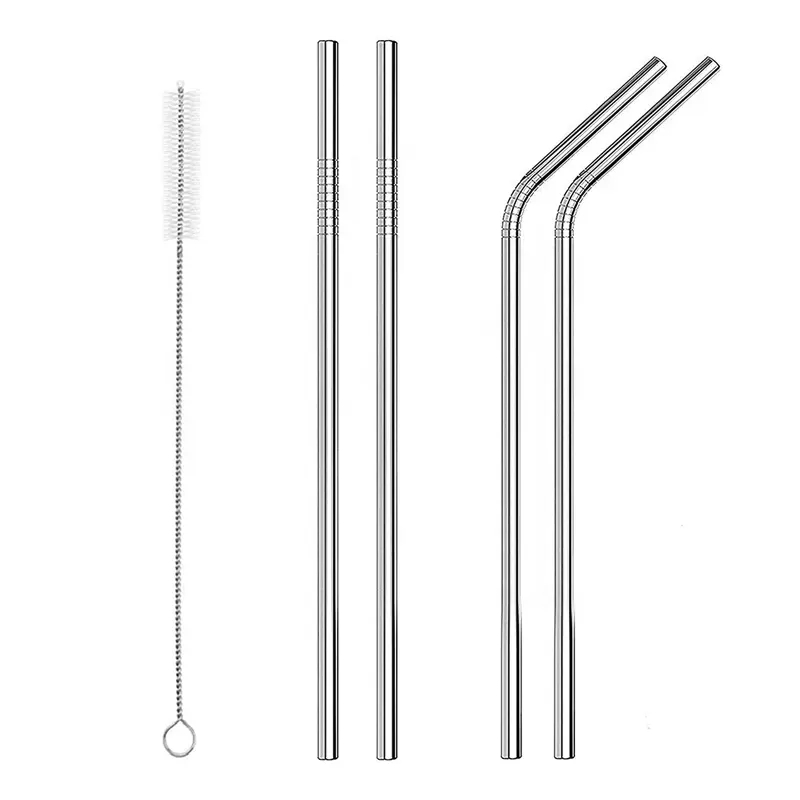 Customized Elegant Luxury Stainless Steel Drinking Straw Straight Bend Multi-Color