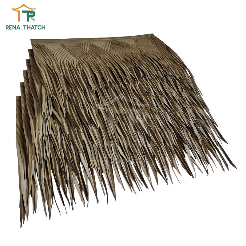Wholesale Synthetic Palm Palapa Thatch Roof Tile Waterproof Artificial Palm