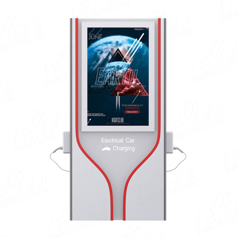 Shopping Mall Digital Video Advertising P4 Full Color LED Screen Light Box with EV Charger