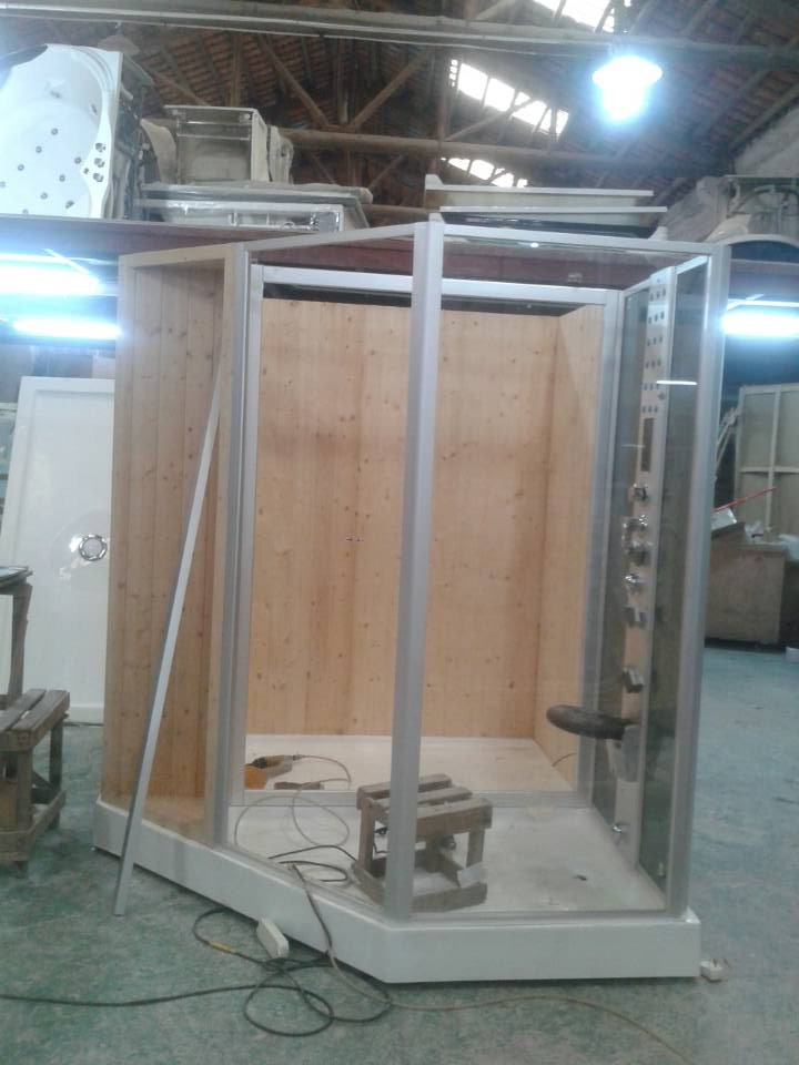 South Korea Style Wood Material Shower Combination Personal Steam Sauna