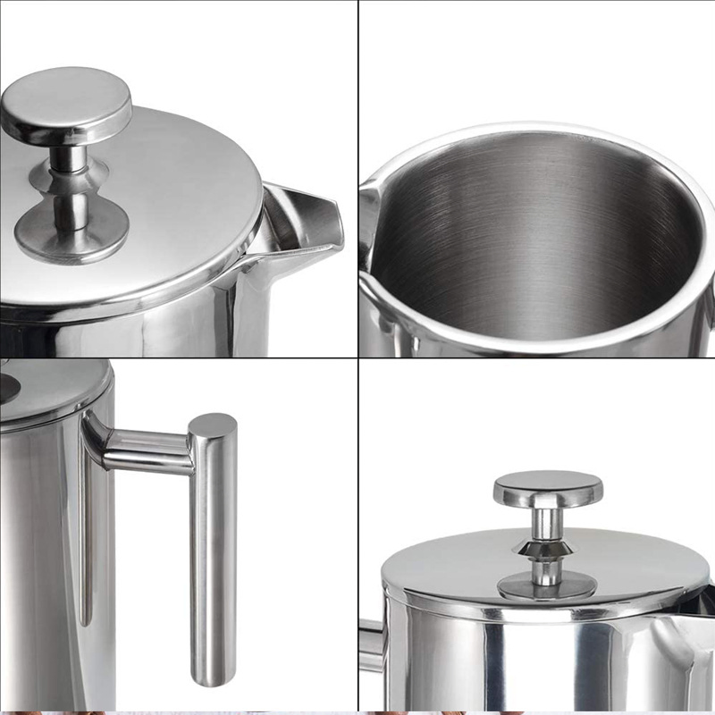 Wholesale Double-Layer French Press, Hand-Drip Coffee Maker, French Press Coffee Pot, Manual Coffee Maker