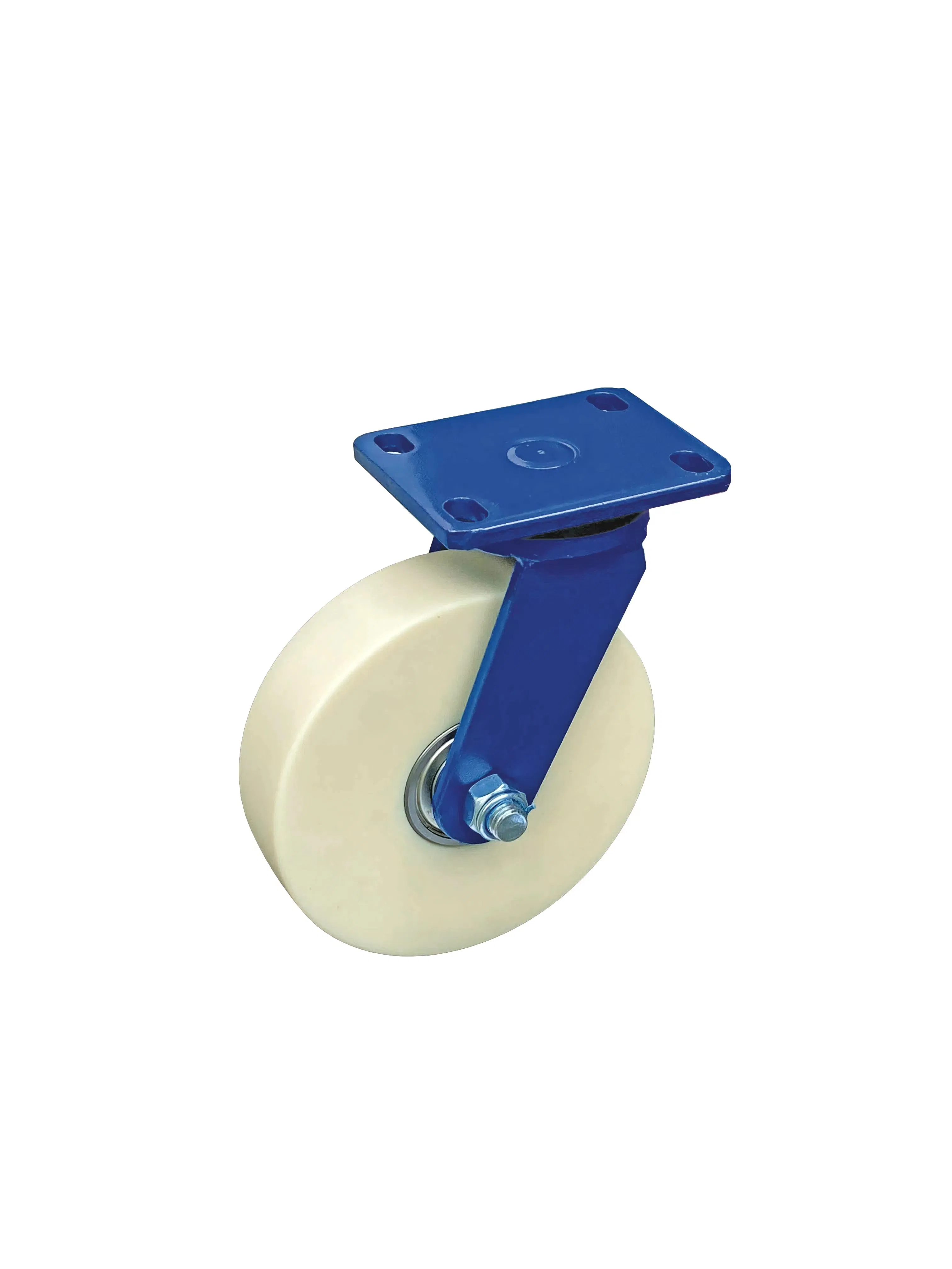 China 2000kgs Load Nylon Caster Wheel with Blue Fork Manufacturers Extra Loading